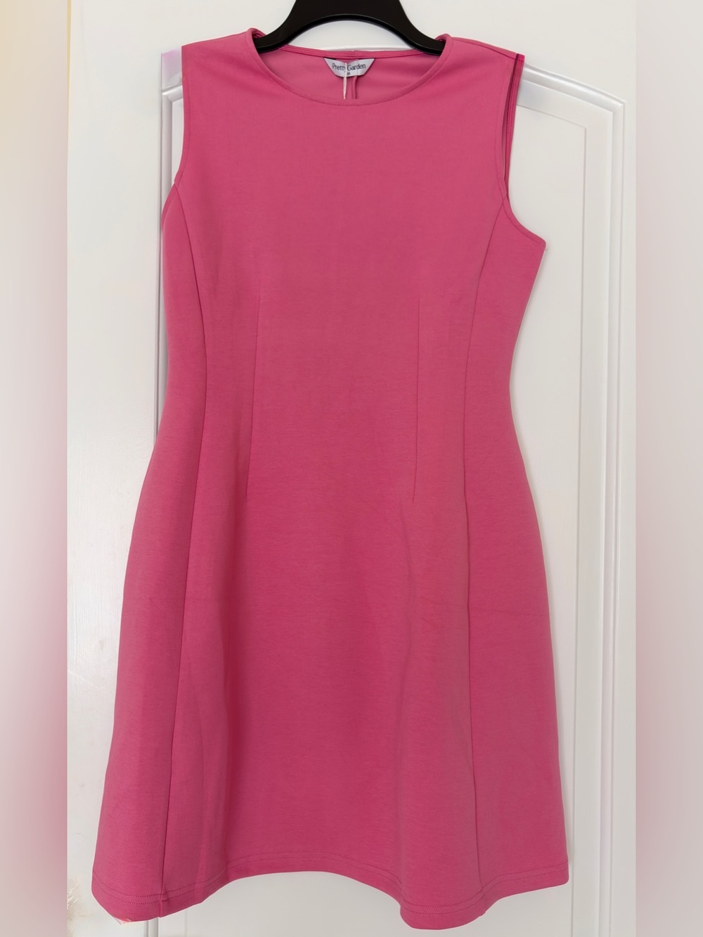 PrettyGarden Sleeveless Pink A-Line Dress Size Medium Barbiecore NWT